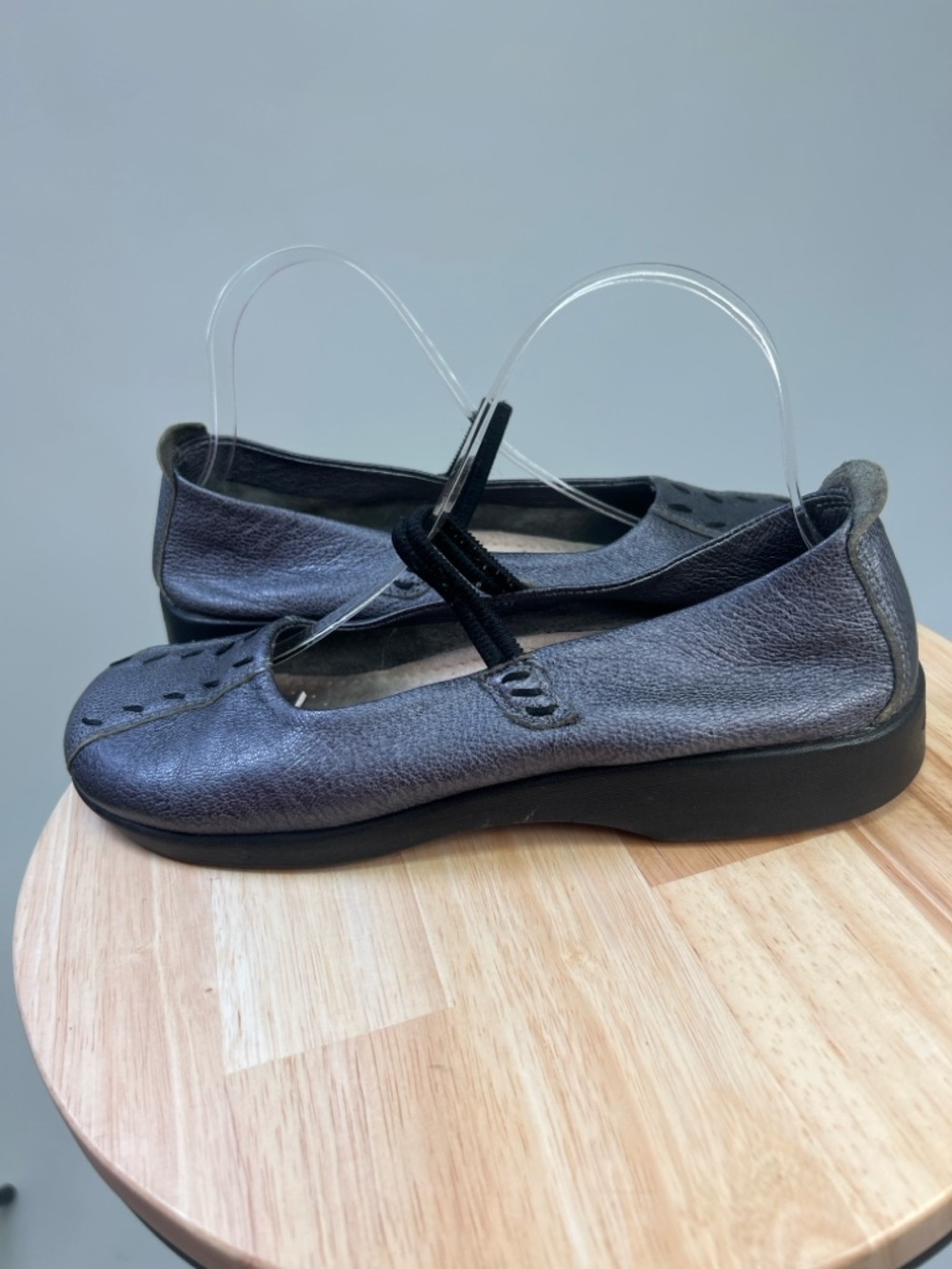 Arcopedico Shawna Pewter Leather Mary Jane Women's Slip on shoes Size 40 Size 9 - Picture 6 of 11